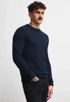 Medicine pulover culoarea albastru marin, light imagine