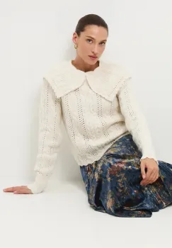 Medicine pulover culoarea bej imagine