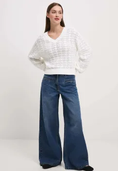 Medicine pulover culoarea bej imagine