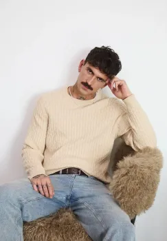 Medicine pulover culoarea bej imagine