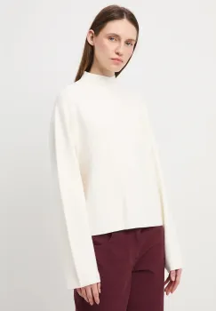 Medicine pulover culoarea bej, light, cu turtleneck imagine