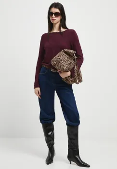 Medicine pulover culoarea bordo imagine