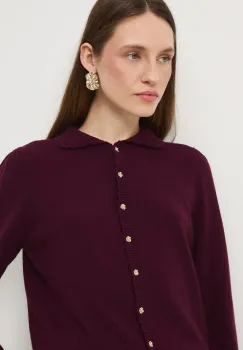 Medicine pulover culoarea bordo imagine