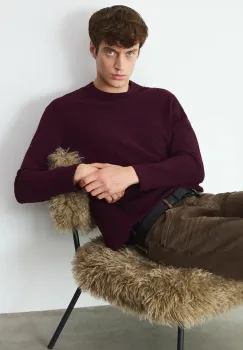 Medicine pulover culoarea bordo imagine