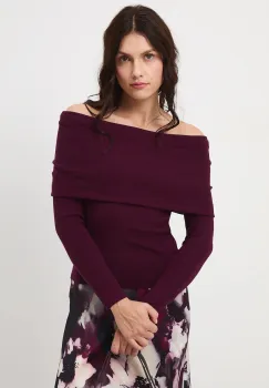 Medicine pulover culoarea bordo, light imagine