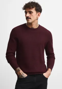 Medicine pulover culoarea bordo, light imagine