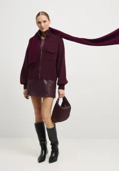 Medicine pulover culoarea bordo, light imagine