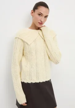 Medicine pulover culoarea galben imagine