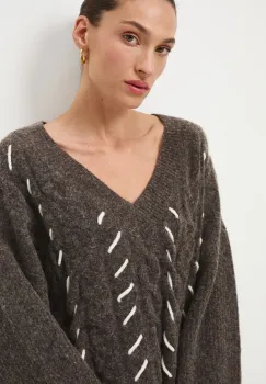 Medicine pulover culoarea maro imagine