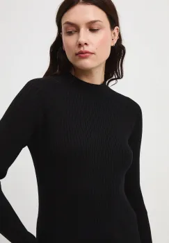Medicine pulover culoarea negru, cu turtleneck imagine