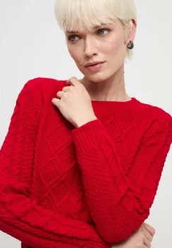 Medicine pulover culoarea rosu, calduros imagine