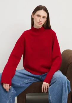 Medicine pulover culoarea rosu, light, cu turtleneck imagine