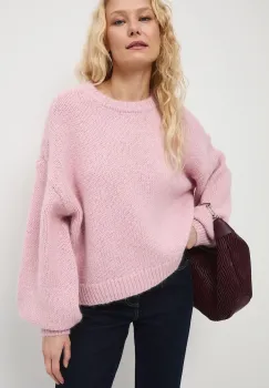 Medicine pulover culoarea roz, calduros imagine