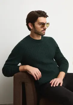 Medicine pulover culoarea verde imagine