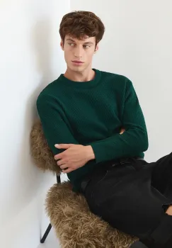 Medicine pulover culoarea verde imagine