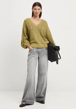 Medicine pulover culoarea verde imagine