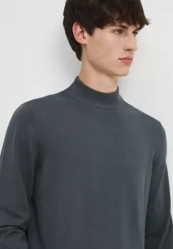 Medicine pulover culoarea verde, cu turtleneck imagine