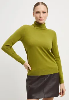 Medicine pulover culoarea verde, light, cu guler imagine