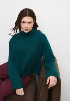 Medicine pulover culoarea verde, light, cu turtleneck imagine
