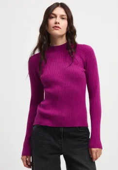 Medicine pulover culoarea violet, cu turtleneck imagine