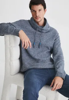 Medicine pulover de bumbac cu guler imagine