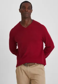 Medicine pulover de bumbac culoarea bordo, light imagine