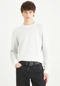 Medicine pulover de bumbac culoarea gri, light imagine