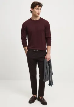 Medicine pulover de lana culoarea maro, light imagine