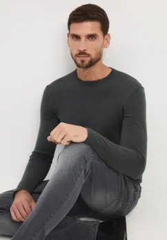 Medicine pulover de lana culoarea verde, light imagine