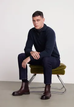 Medicine pulover din amestec de lana si casmir culoarea verde, cu guler inalt imagine