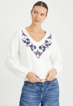 Medicine pulover femei, culoarea bej imagine