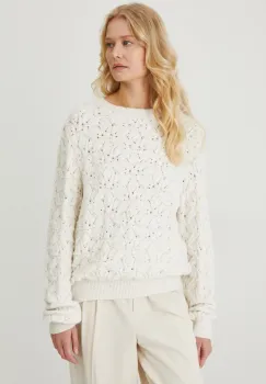 Medicine pulover femei, culoarea bej, calduros imagine