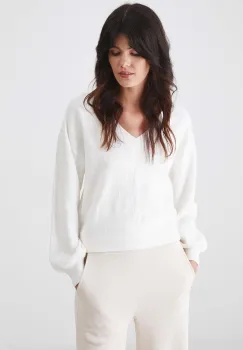 Medicine pulover femei, culoarea bej, light imagine