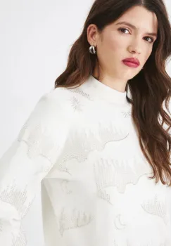 Medicine pulover femei, culoarea bej, light, cu turtleneck imagine