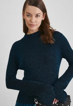 Medicine pulover femei, culoarea negru, light, cu turtleneck imagine