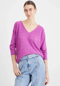 Medicine pulover femei, culoarea violet, light imagine