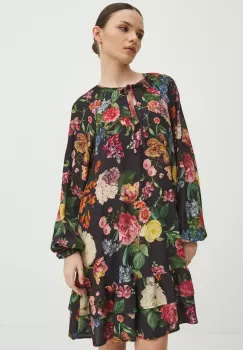 Medicine rochie culoarea albastru marin, mini, oversize imagine