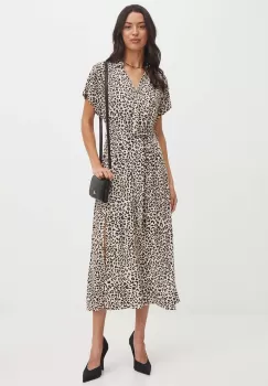 Medicine rochie culoarea bej, maxi, evazati imagine