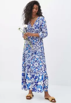 Medicine rochie culoarea bej, maxi, evazati imagine