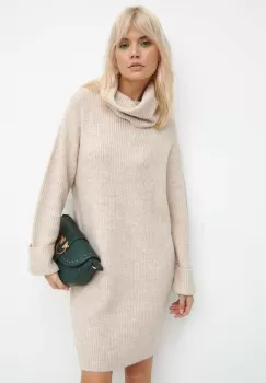 Medicine rochie culoarea bej, midi, drept imagine