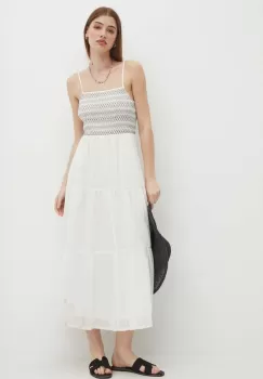 Medicine rochie culoarea bej, midi, evazati imagine