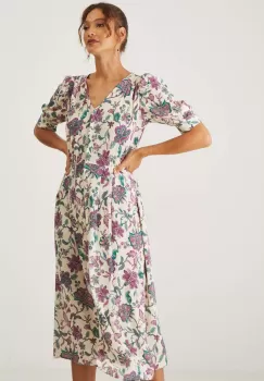 Medicine rochie culoarea bej, midi, evazati imagine