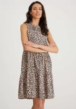 Medicine rochie culoarea bej, midi, evazati imagine