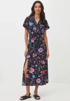 Medicine rochie culoarea negru, maxi, evazati imagine