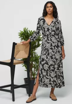 Medicine rochie culoarea negru, maxi, evazati imagine