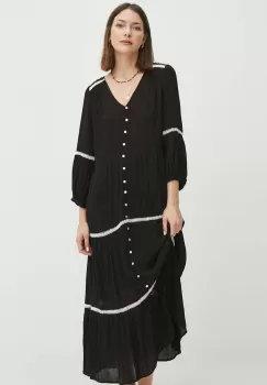 Medicine rochie culoarea negru, maxi, oversize imagine