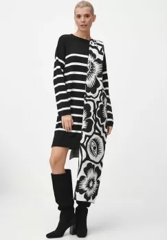 Medicine rochie culoarea negru, midi, drept imagine