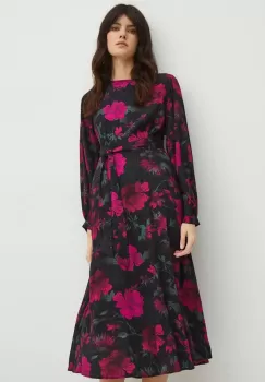 Medicine rochie culoarea negru, midi, evazati imagine