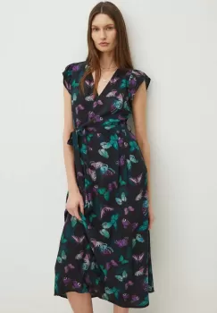 Medicine rochie culoarea negru, midi, evazati imagine