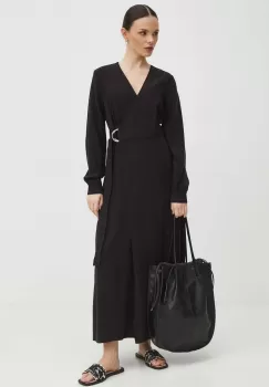 Medicine rochie culoarea negru, midi, evazati imagine